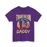 Daddy Triathlete Sport Lover T-Shirt - Purple