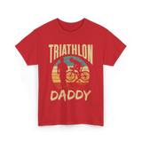 Daddy Triathlete Sport Lover T-Shirt - Red