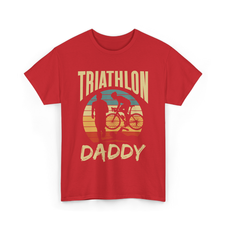 Daddy Triathlete Sport Lover T-Shirt - Red