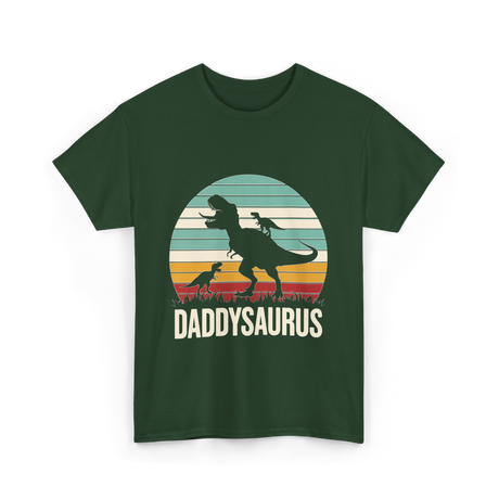 Daddysaurus Dad Dinosaur T-Shirt - Forest Green