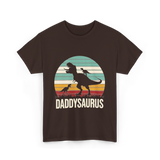 Daddysaurus Dad Dinosaur T-Shirt - Dark Chocolate