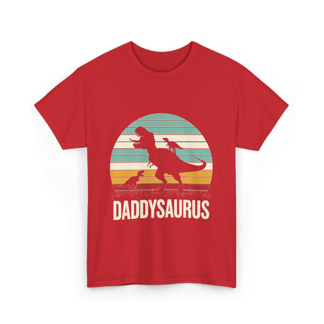 Daddysaurus Dad Dinosaur T-Shirt - Red