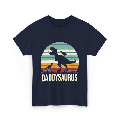 Daddysaurus Dad Dinosaur T-Shirt - Navy