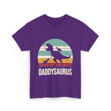 Daddysaurus Dad Dinosaur T-Shirt - Purple