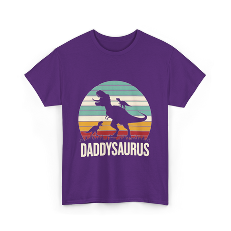 Daddysaurus Dad Dinosaur T-Shirt - Purple