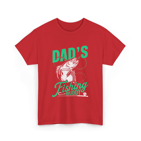 Dads Fishing Buddy Fisherman T-Shirt - Red