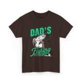 Dads Fishing Buddy Fisherman T-Shirt - Dark Chocolate