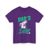 Dads Fishing Buddy Fisherman T-Shirt - Purple