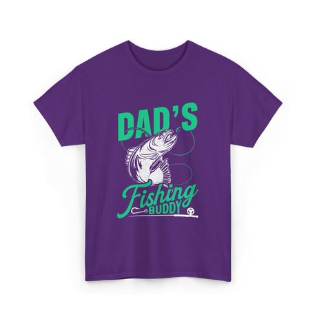 Dads Fishing Buddy Fisherman T-Shirt - Purple