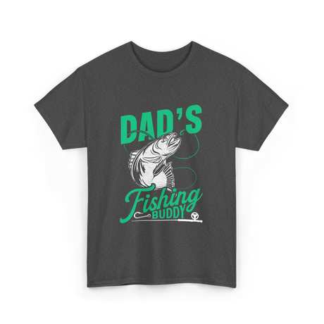 Dads Fishing Buddy Fisherman T-Shirt - Dark Heather