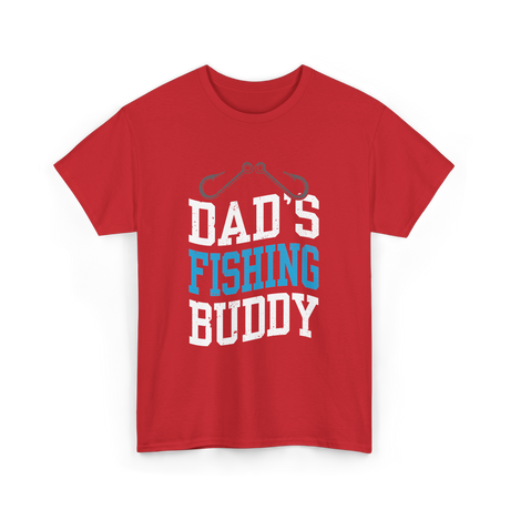 Dads Fishing Buddy Fishing T-Shirt - Red