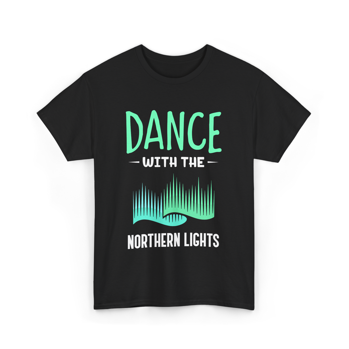 Dance with the Northern Lights Aurora T-Shirt - Black