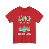 Dance with the Northern Lights Aurora T-Shirt - Red