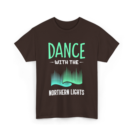 Dance with the Northern Lights Aurora T-Shirt - Dark Chocolate