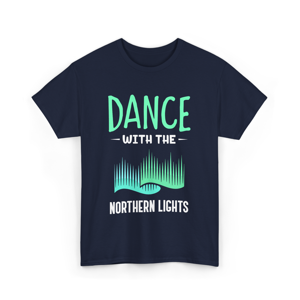 Dance with the Northern Lights Aurora T-Shirt - Navy