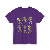 Dancing Skeletons Dance Skeleton Kids T-Shirt - Purple