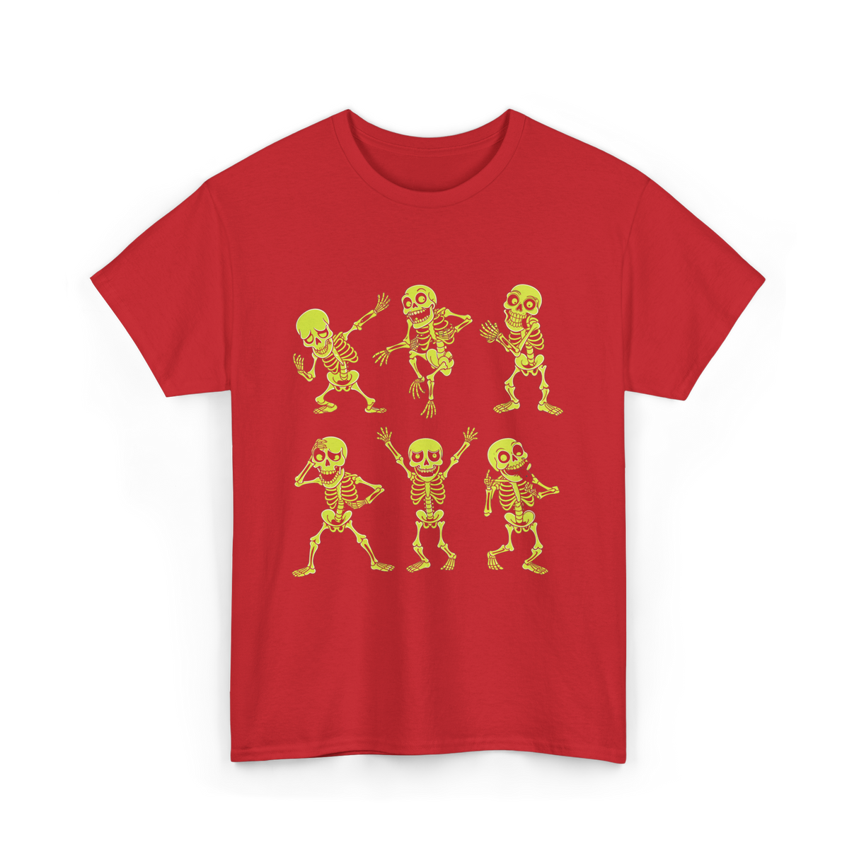 Dancing Skeletons Dance Skeleton Kids T-Shirt - Red