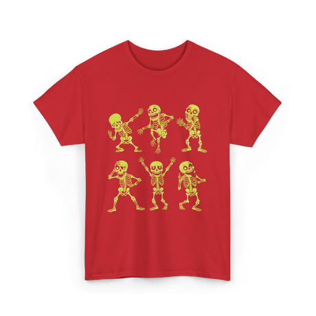 Dancing Skeletons Dance Skeleton Kids T-Shirt - Red