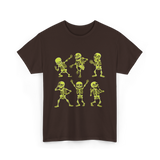 Dancing Skeletons Dance Skeleton Kids T-Shirt - Dark Chocolate