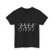 Dancing Skeletons Halloween Skeletons T-Shirt - Black