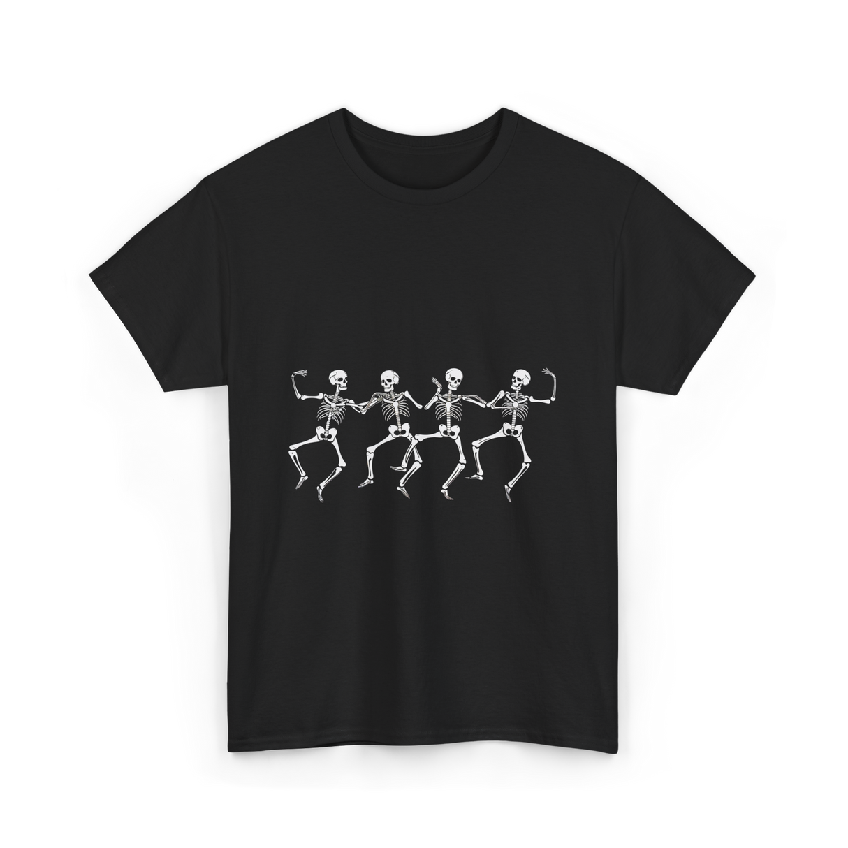 Dancing Skeletons Halloween Skeletons T-Shirt - Black