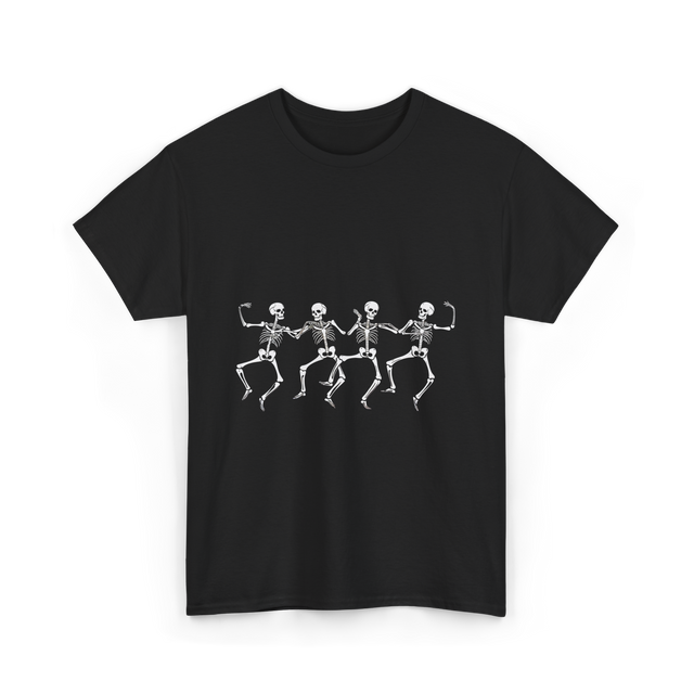 Dancing Skeletons Halloween Skeletons T-Shirt - Black