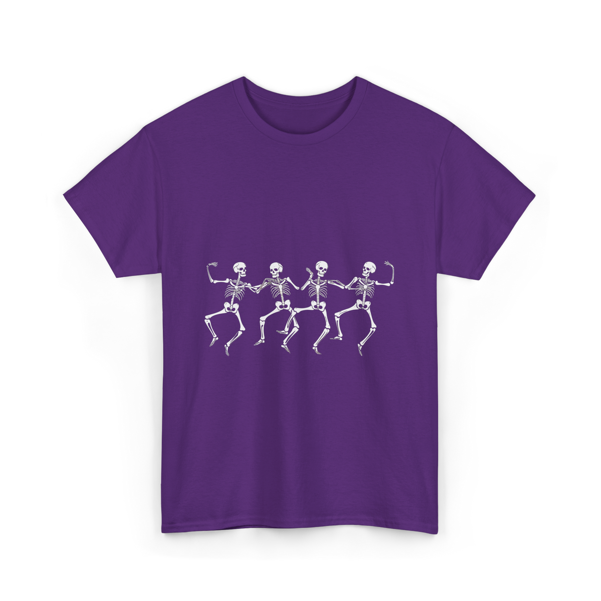 Dancing Skeletons Halloween Skeletons T-Shirt - Purple