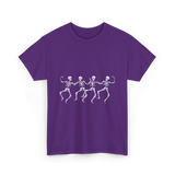 Dancing Skeletons Halloween Skeletons T-Shirt - Purple