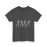 Dancing Skeletons Halloween Skeletons T-Shirt - Dark Heather