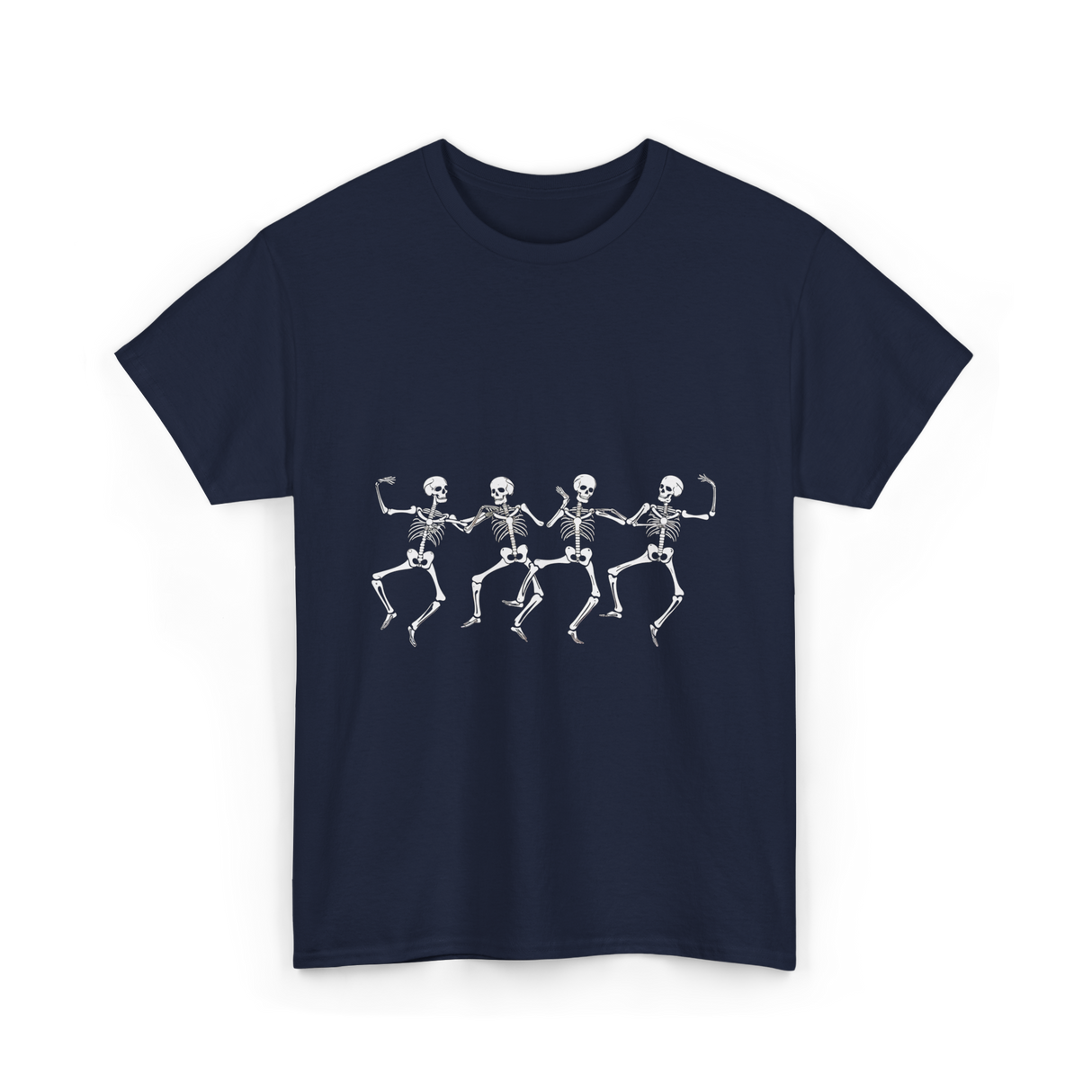 Dancing Skeletons Halloween Skeletons T-Shirt - Navy