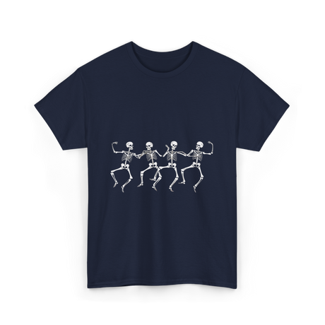 Dancing Skeletons Halloween Skeletons T-Shirt - Navy