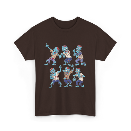 Dancing Zombie Halloween Zombie T-Shirt - Dark Chocolate