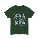 Dancing Zombie Halloween Zombie T-Shirt - Forest Green