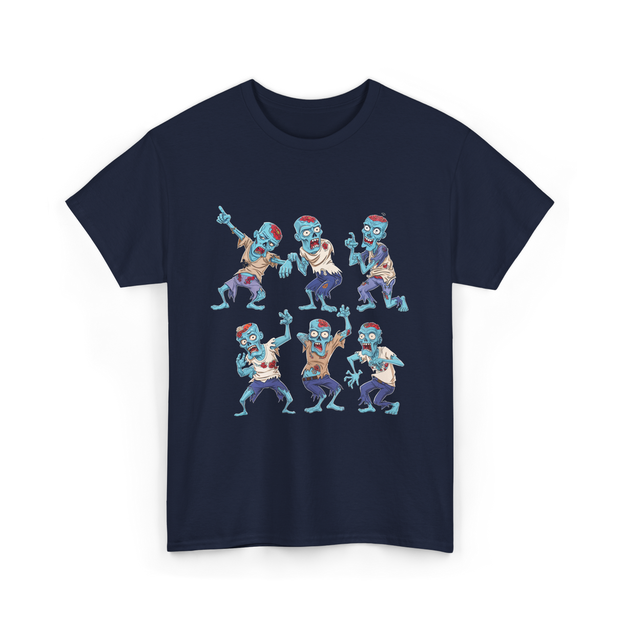 Dancing Zombie Halloween Zombie T-Shirt - Navy