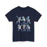 Dancing Zombie Halloween Zombie T-Shirt - Navy