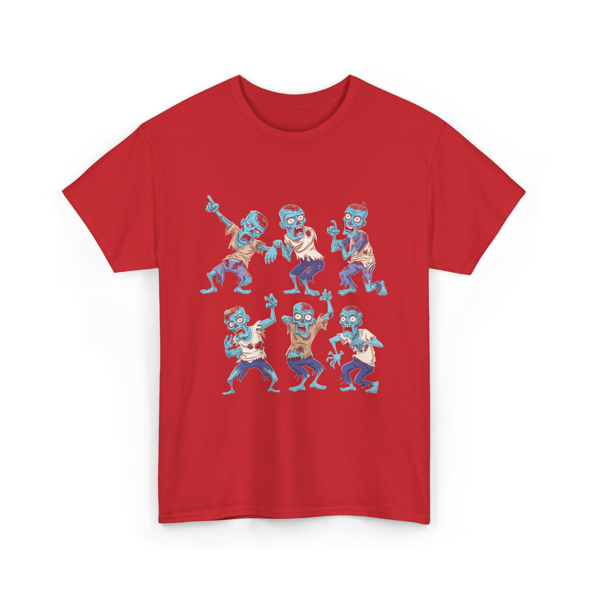 Dancing Zombie Halloween Zombie T-Shirt - Red