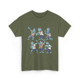 Dancing Zombie Halloween Zombie T-Shirt - Military Green