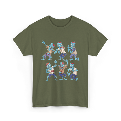 Dancing Zombie Halloween Zombie T-Shirt - Military Green