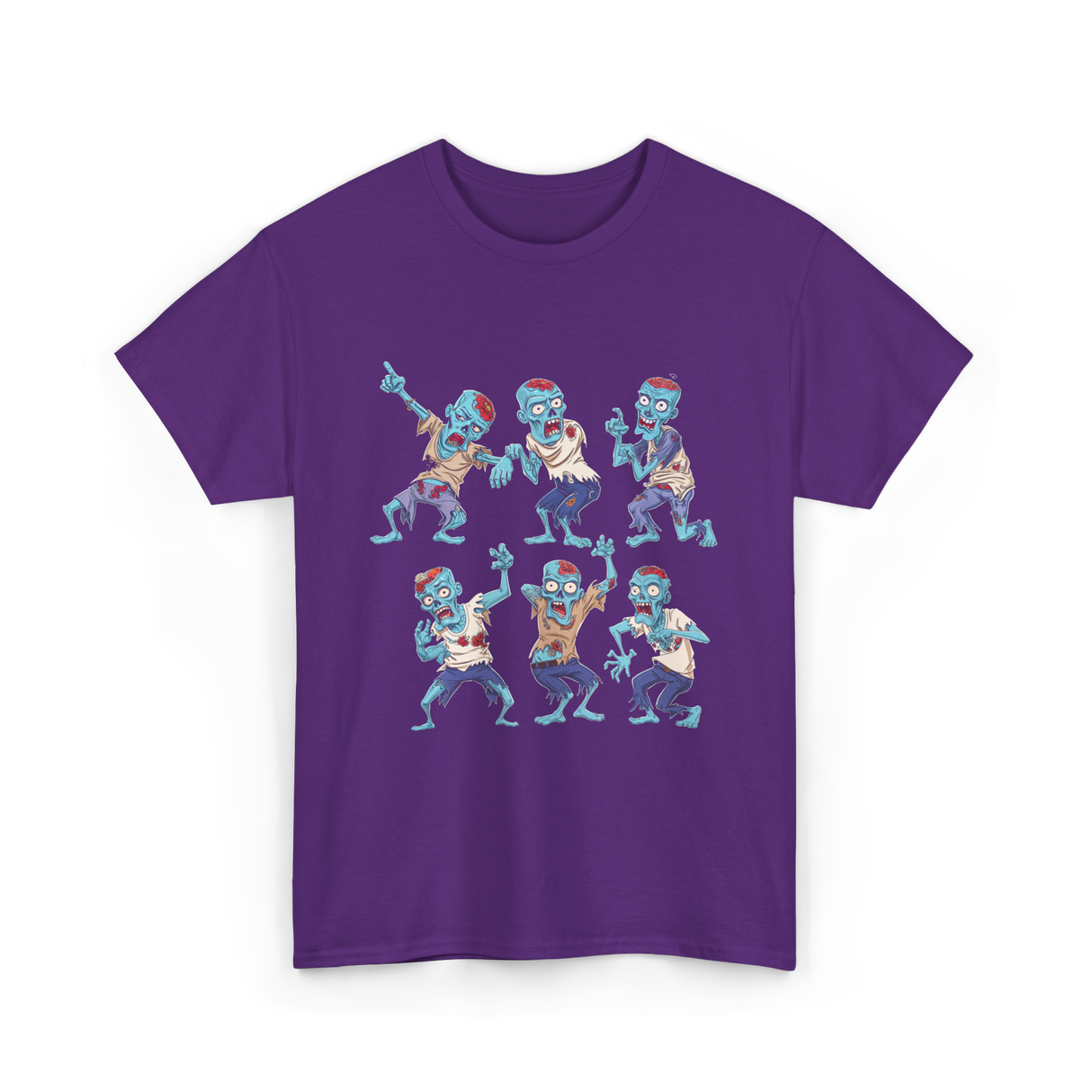 Dancing Zombie Halloween Zombie T-Shirt - Purple