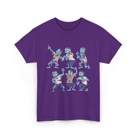 Dancing Zombie Halloween Zombie T-Shirt - Purple