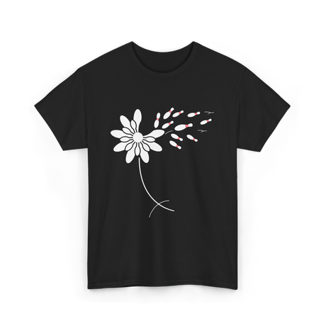 Dandelion Bowling Pins Bowling T-Shirt - Black