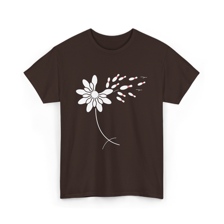 Dandelion Bowling Pins Bowling T-Shirt - Dark Chocolate