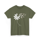 Dandelion Bowling Pins Bowling T-Shirt - Military Green