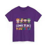 Dare To Be Yourself Autism Awareness T-Shirt - Purple