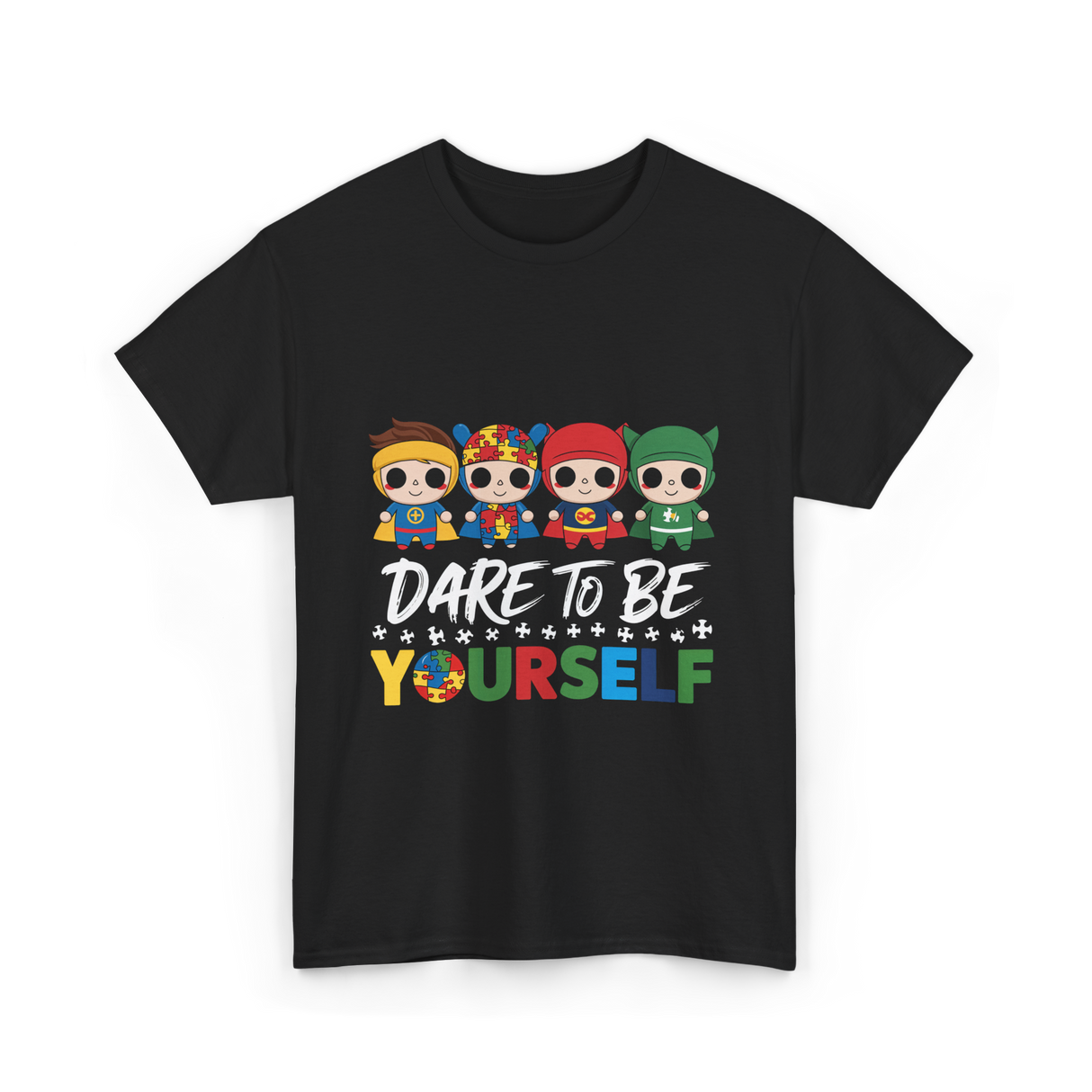 Dare to Be Yourself Superhero T-Shirt - Black