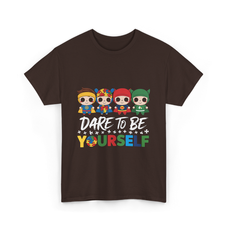 Dare to Be Yourself Superhero T-Shirt - Dark Chocolate