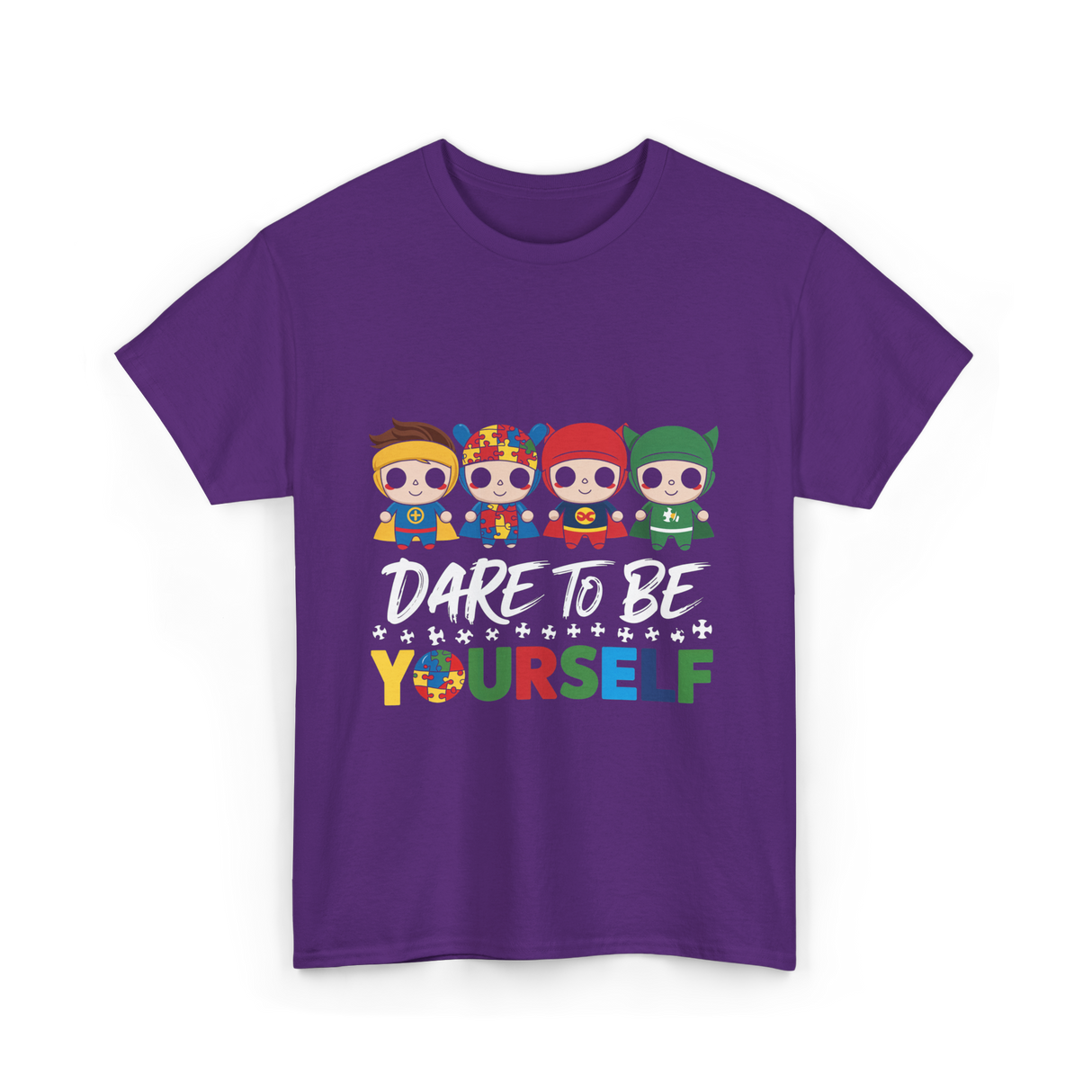 Dare to Be Yourself Superhero T-Shirt - Purple