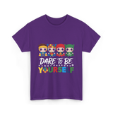 Dare to Be Yourself Superhero T-Shirt - Purple