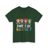 Dare to Be Yourself Superhero T-Shirt - Forest Green