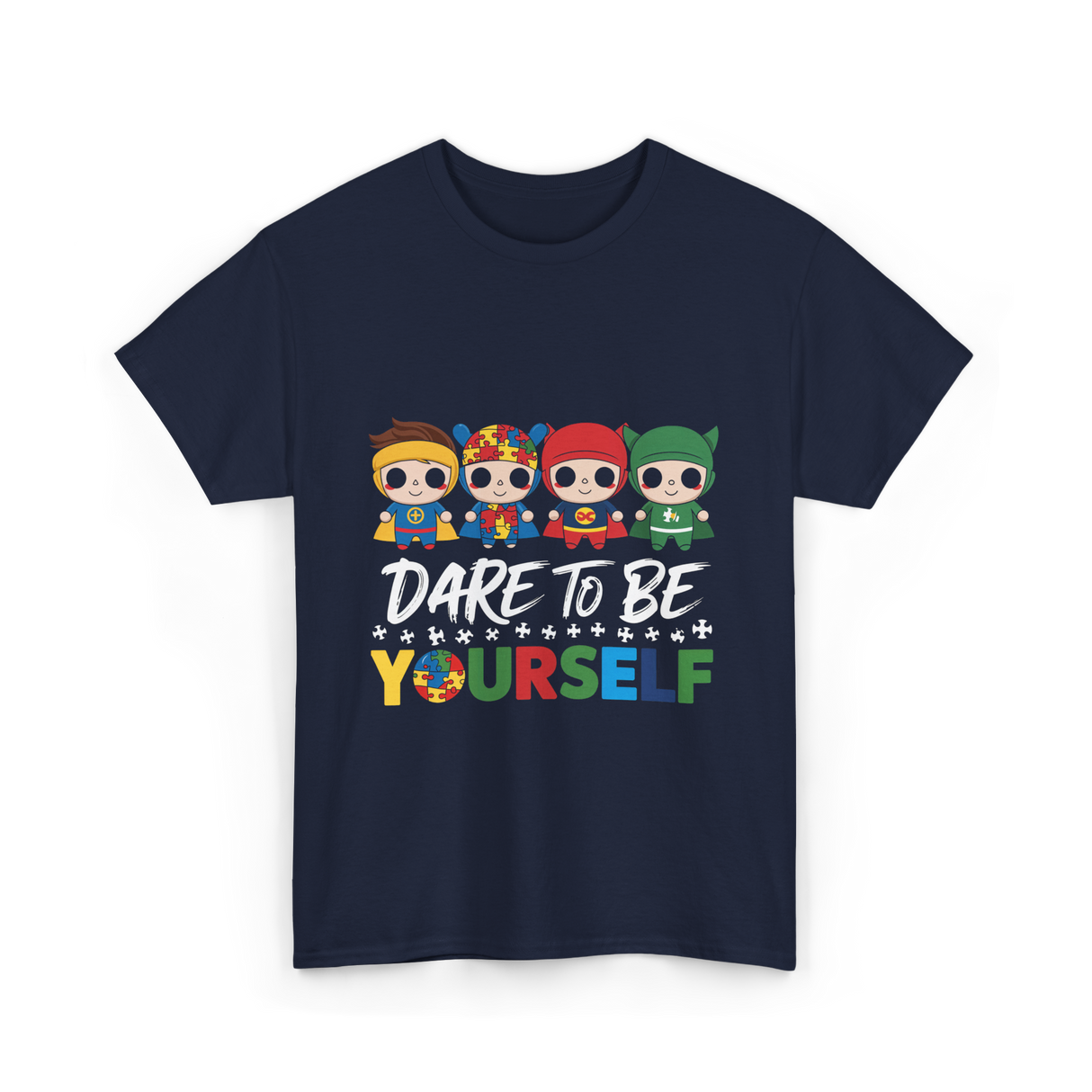 Dare to Be Yourself Superhero T-Shirt - Navy